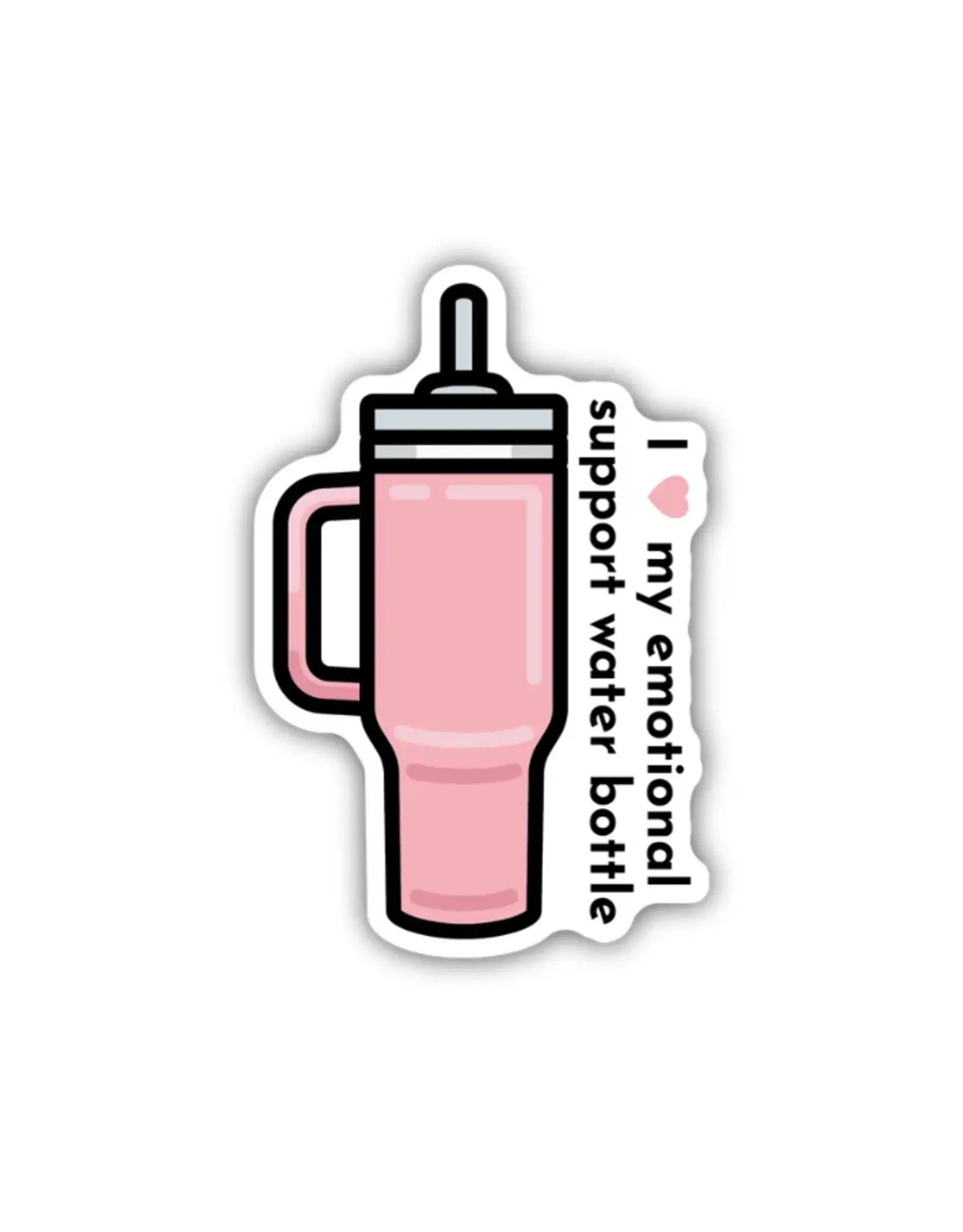 Stickers Northwest I Love My Emotional Support Water Bottle Pink Sticker