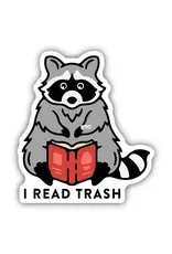 Stickers Northwest I Read Trash Raccoon Sticker