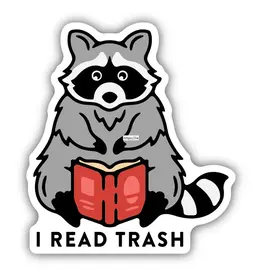 Stickers Northwest I Read Trash Raccoon Sticker