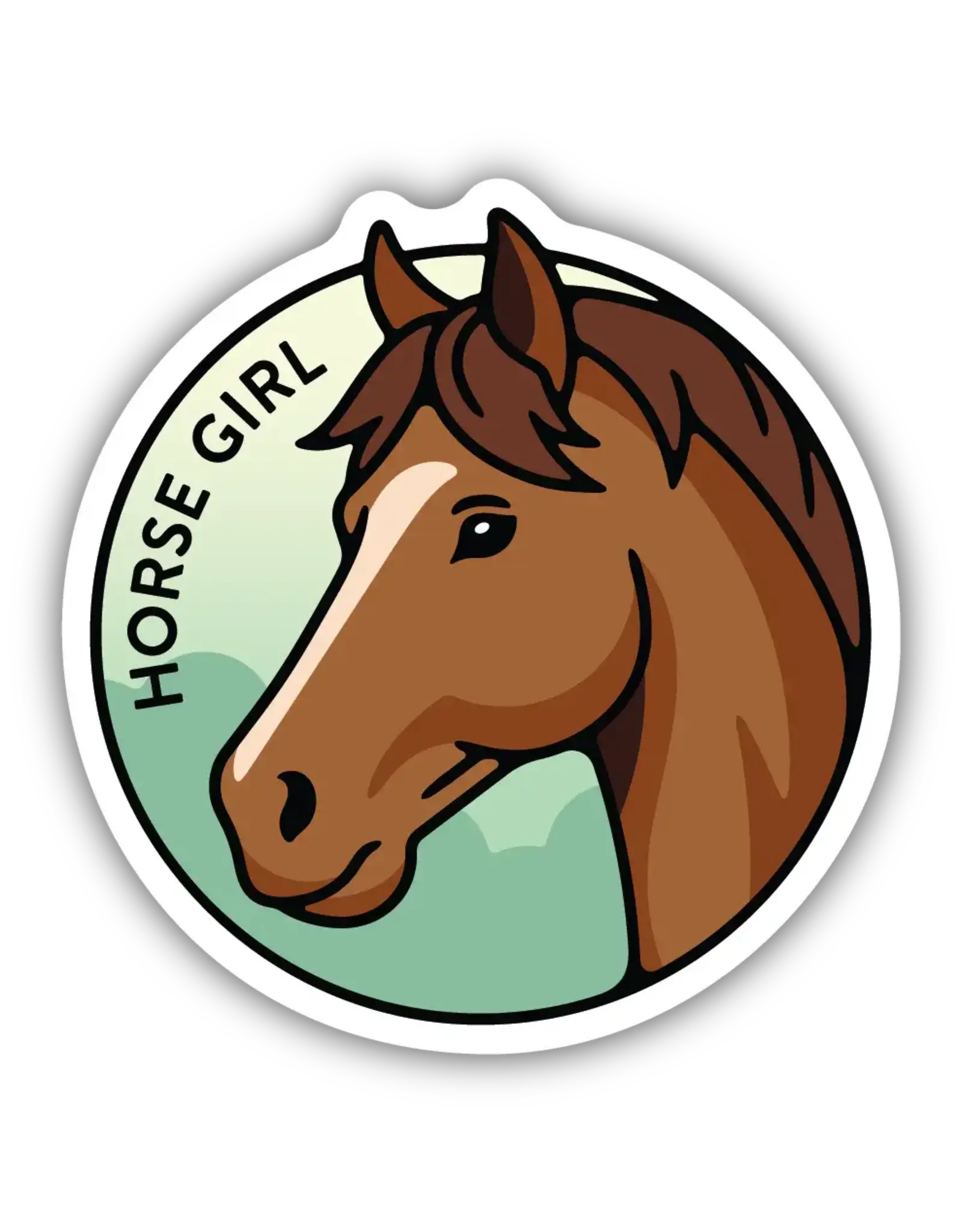 Stickers Northwest Horse Girl Horse Head Circle Sticker