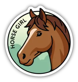 Stickers Northwest Horse Girl Horse Head Circle Sticker