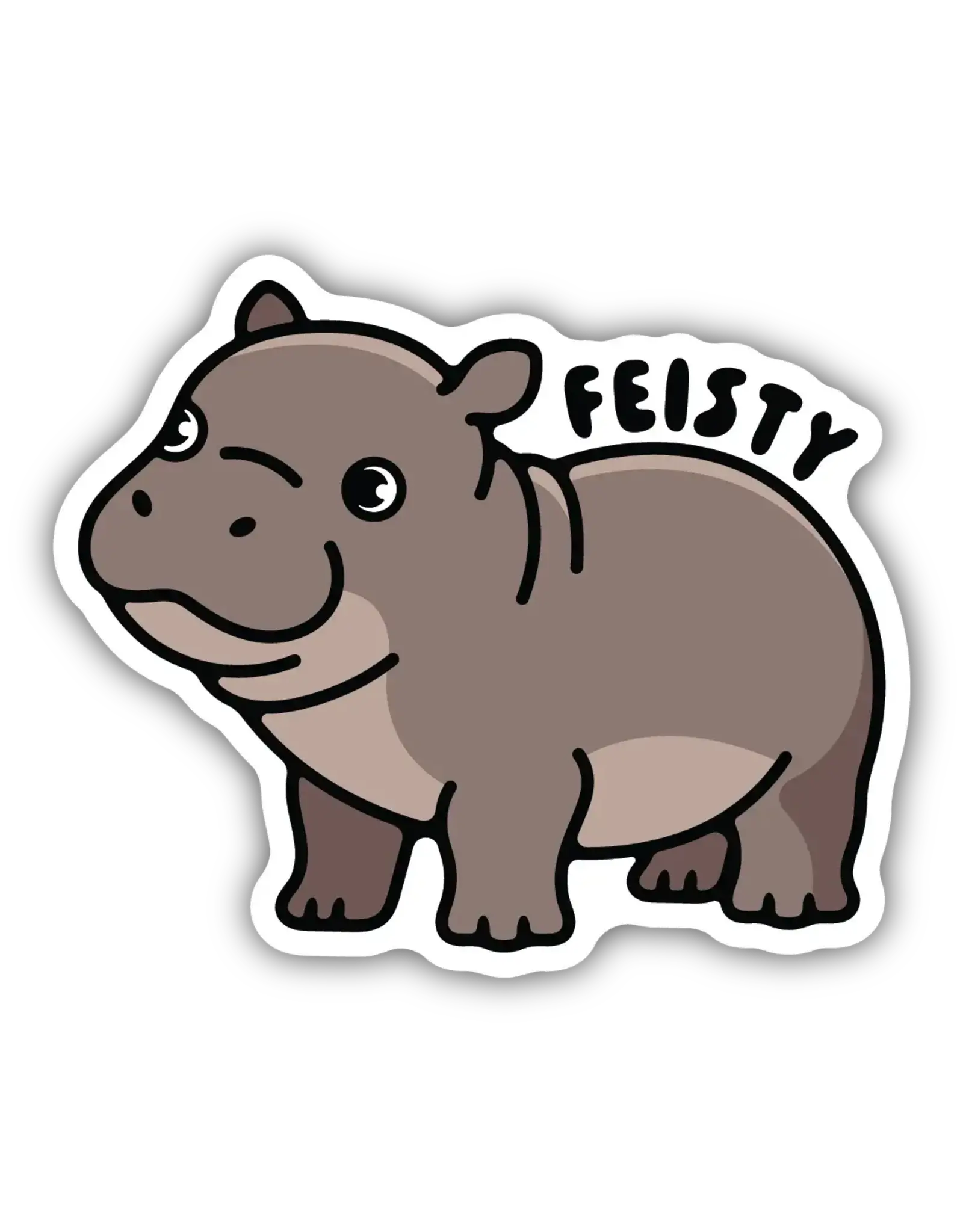 Stickers Northwest Feisty Pygmy Hippo Sticker