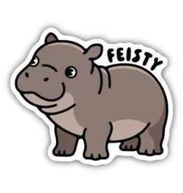 Stickers Northwest Feisty Pygmy Hippo Sticker