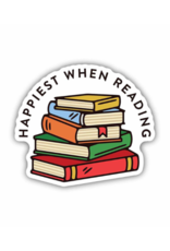 Stickers Northwest Happiest When Reading Book Stack Sticker