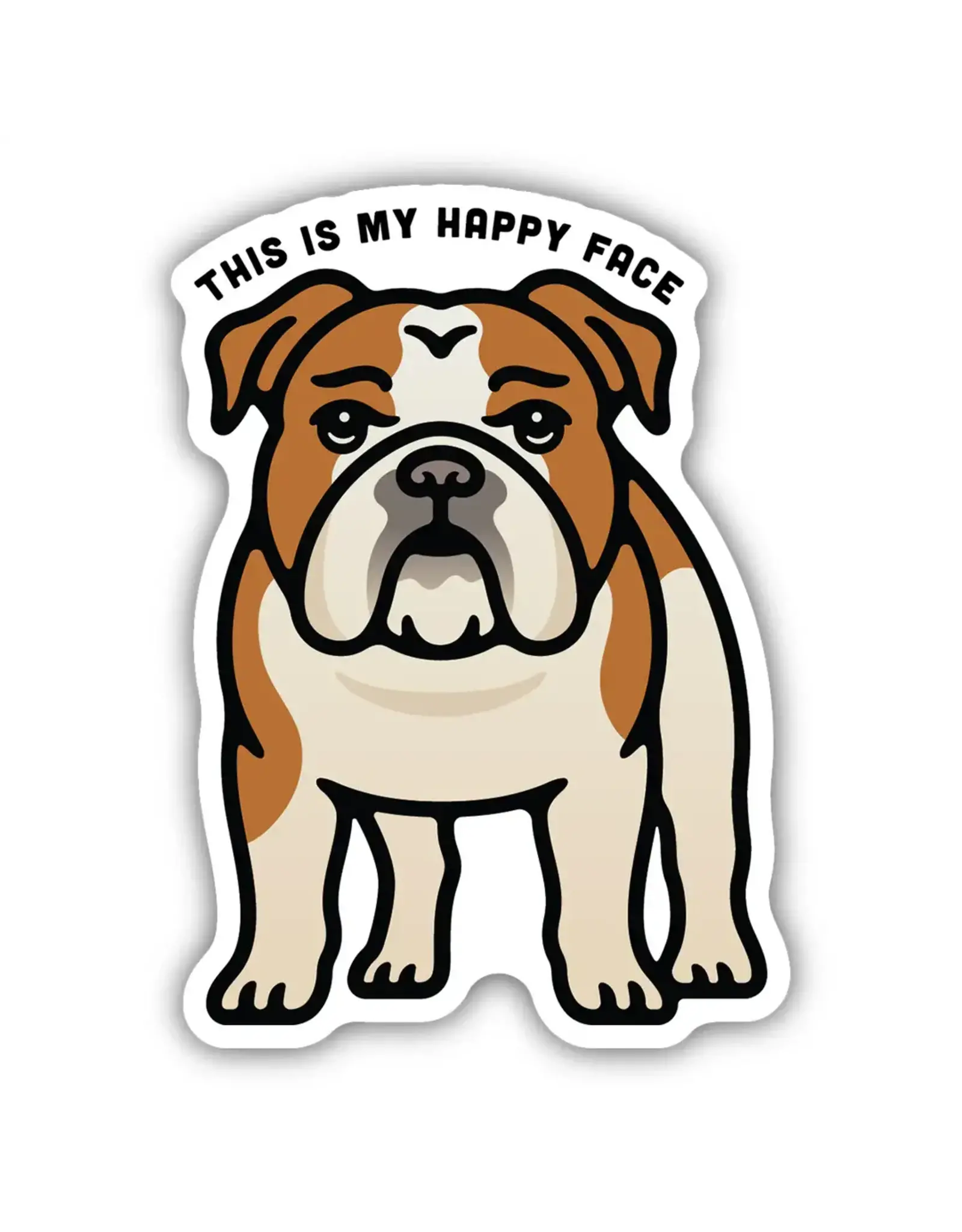 Stickers Northwest This Is My Happy Face Bulldog Sticker