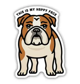 Stickers Northwest This Is My Happy Face Bulldog Sticker