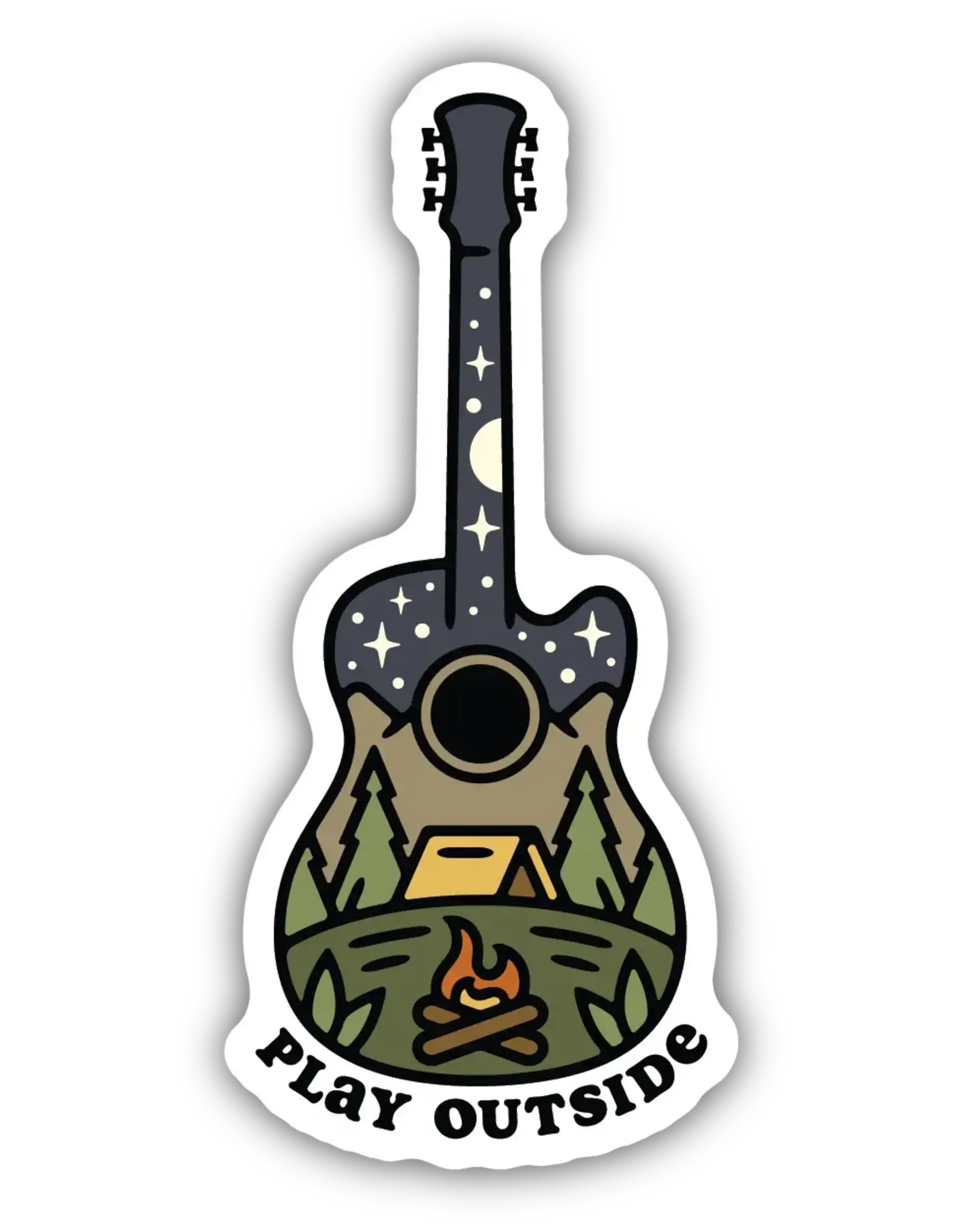 Stickers Northwest Play Outside Nature Guitar Sticker