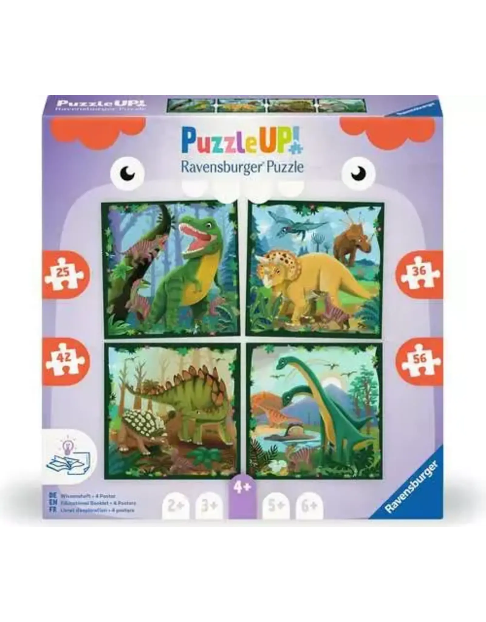 Ravensburger Puzzle Up Dinosaurs 25, 36, 42, 56pc