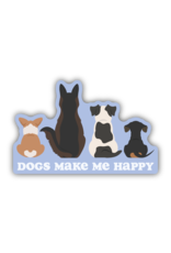 Stickers Northwest Dogs Make Me Happy Row Of Dogs Sticker