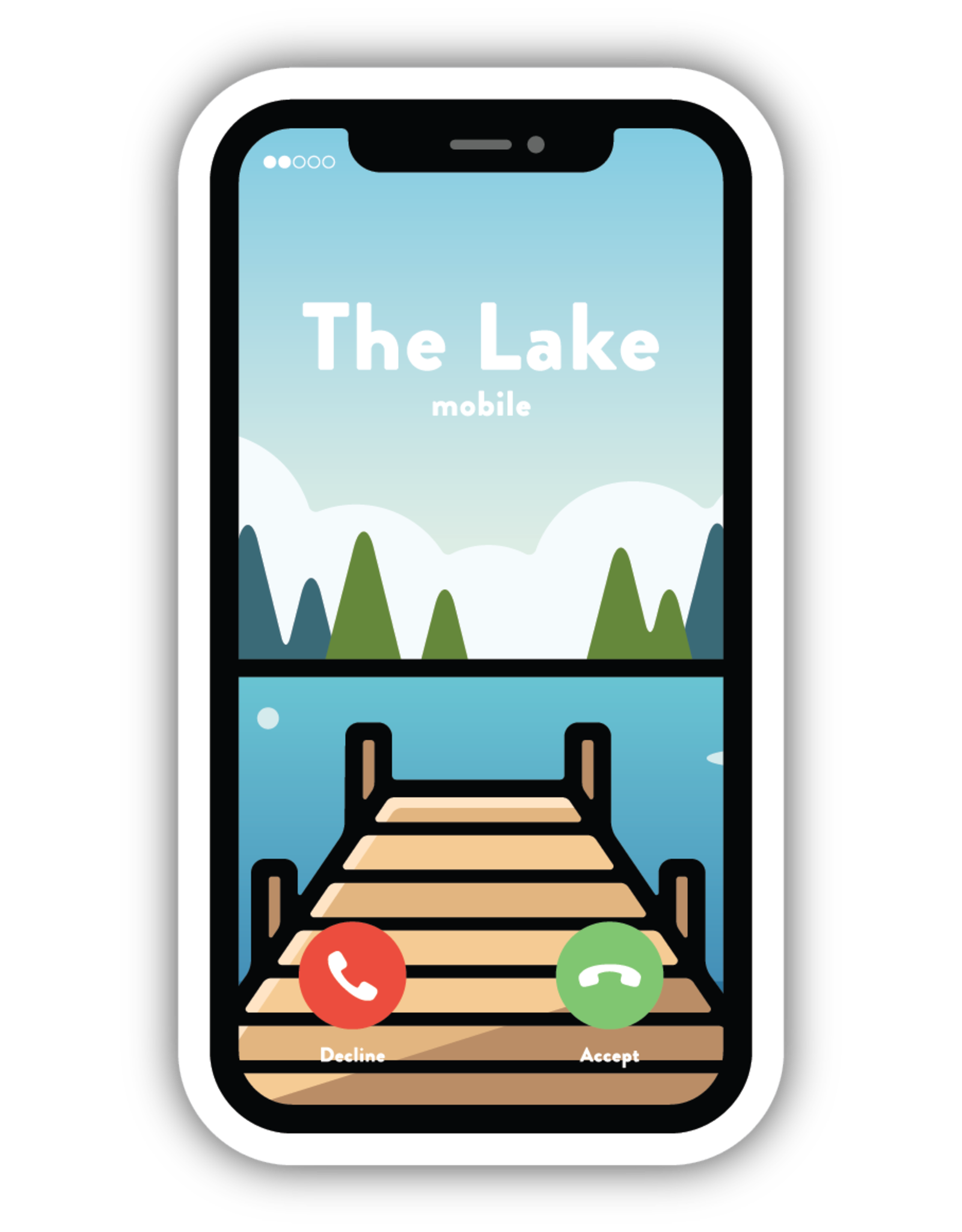 Stickers Northwest The Lake Is Calling Phone Sticker