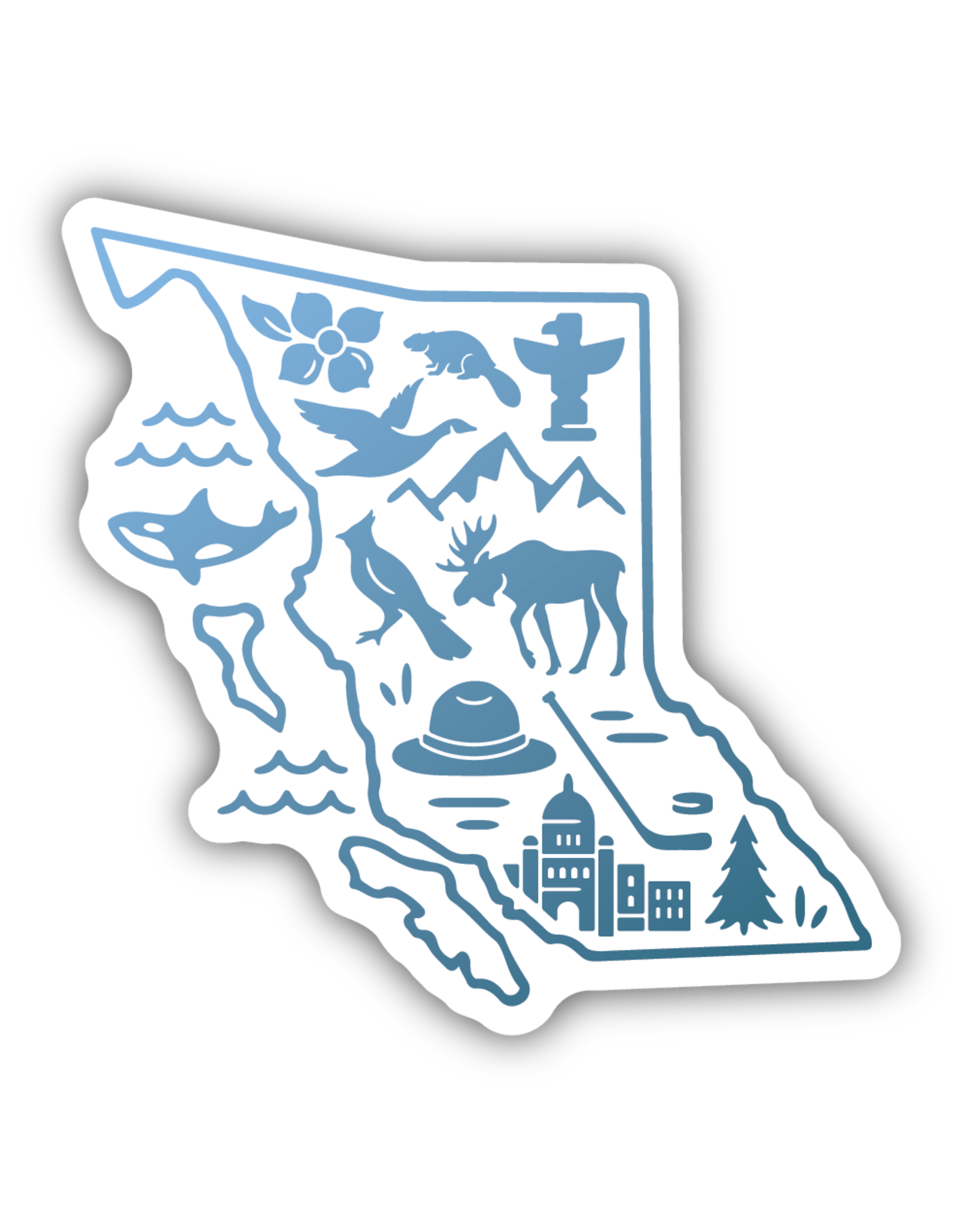 Stickers Northwest British Columbia Icons Sticker