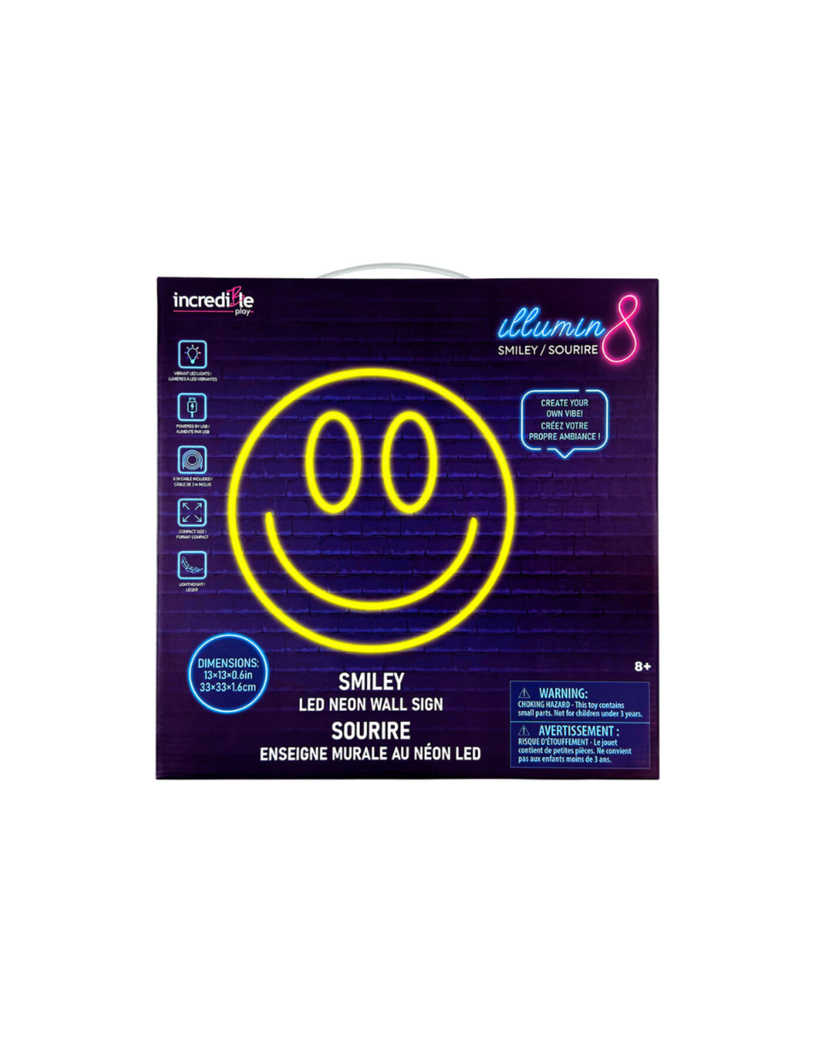 Incredible Novelties Smiley Neon LED Sign