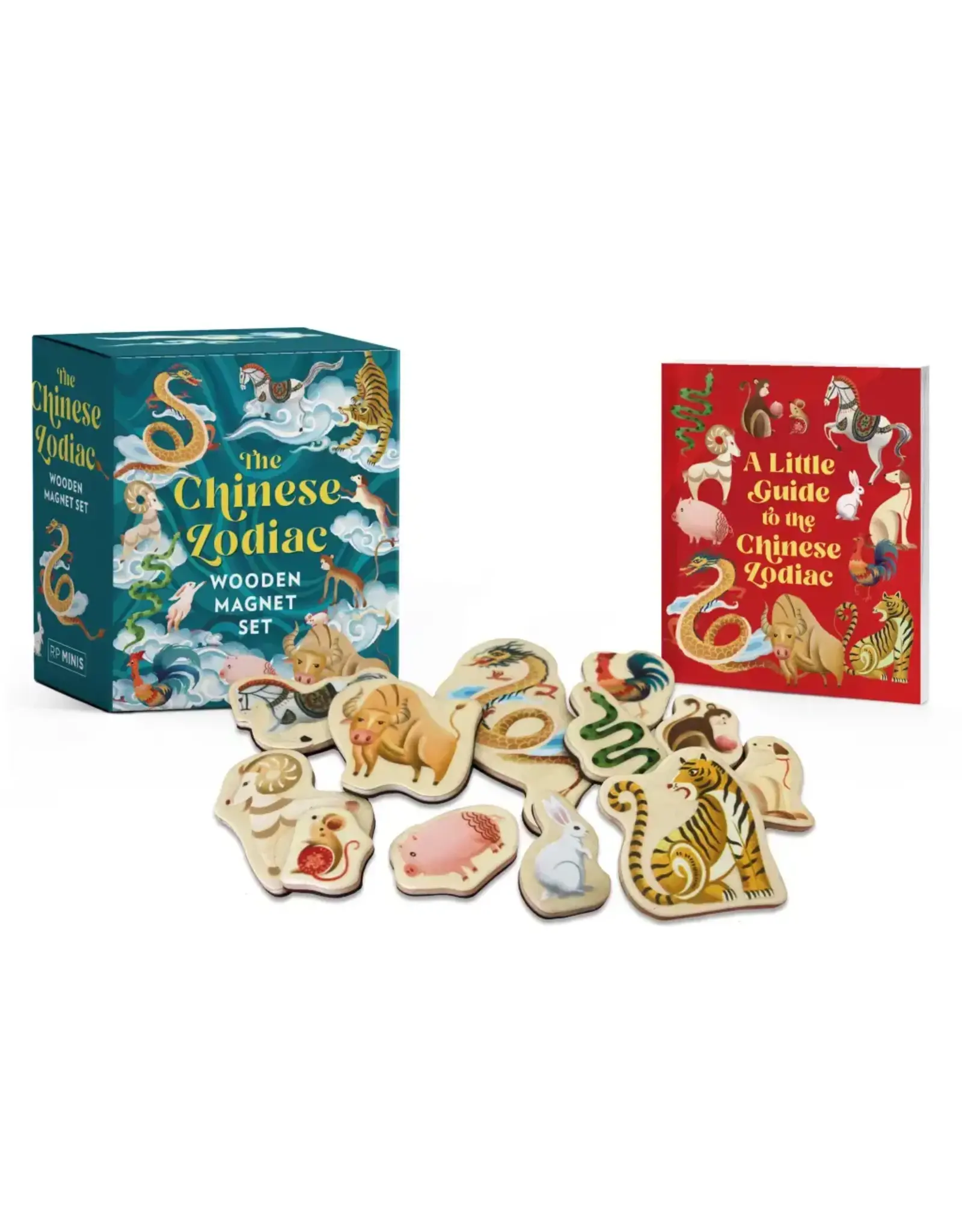 The Chinese Zodiac Wooden Magnet Set