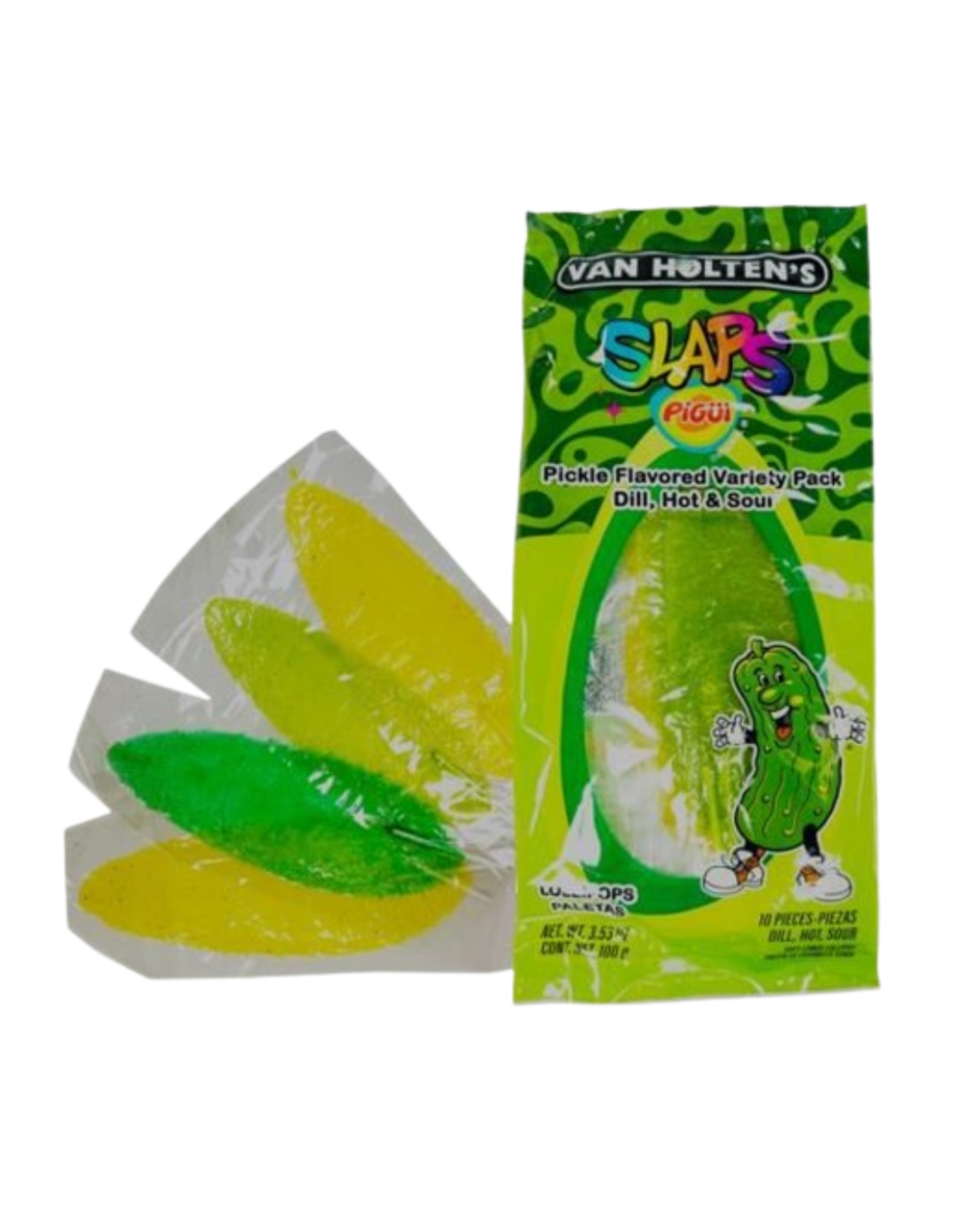 Van Holtens Pickle Mega PG Slaps Lollipops Variety (Dill,Hot & Sour) (Mexican)