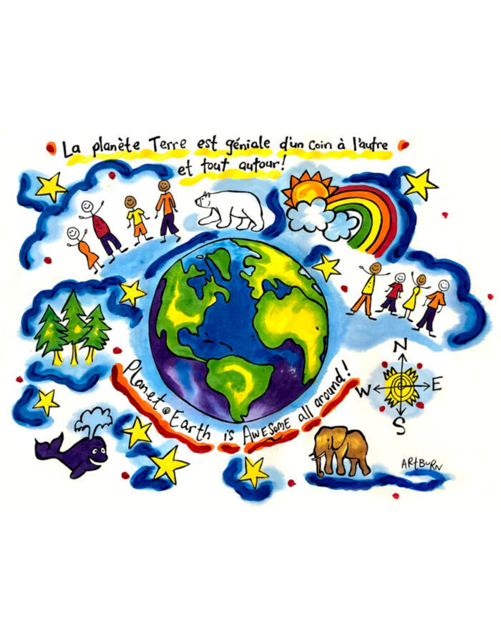 Artburn Pillowcase Painting Kit - Planet Earth