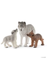Schleich Mother Wolf with Pups (Retiring)
