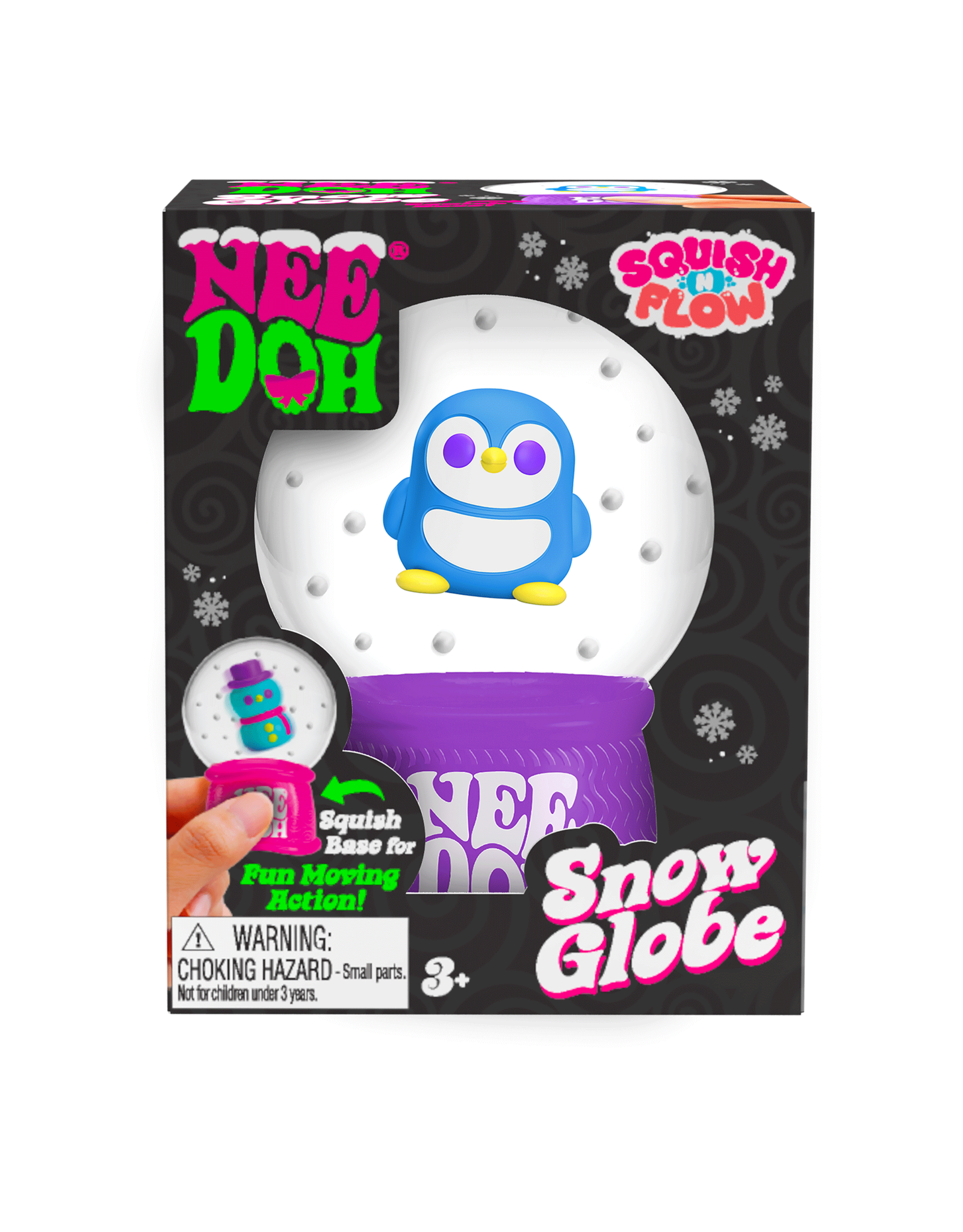 Schylling NeeDoh Squishmas Squish N Flow Snow Globe