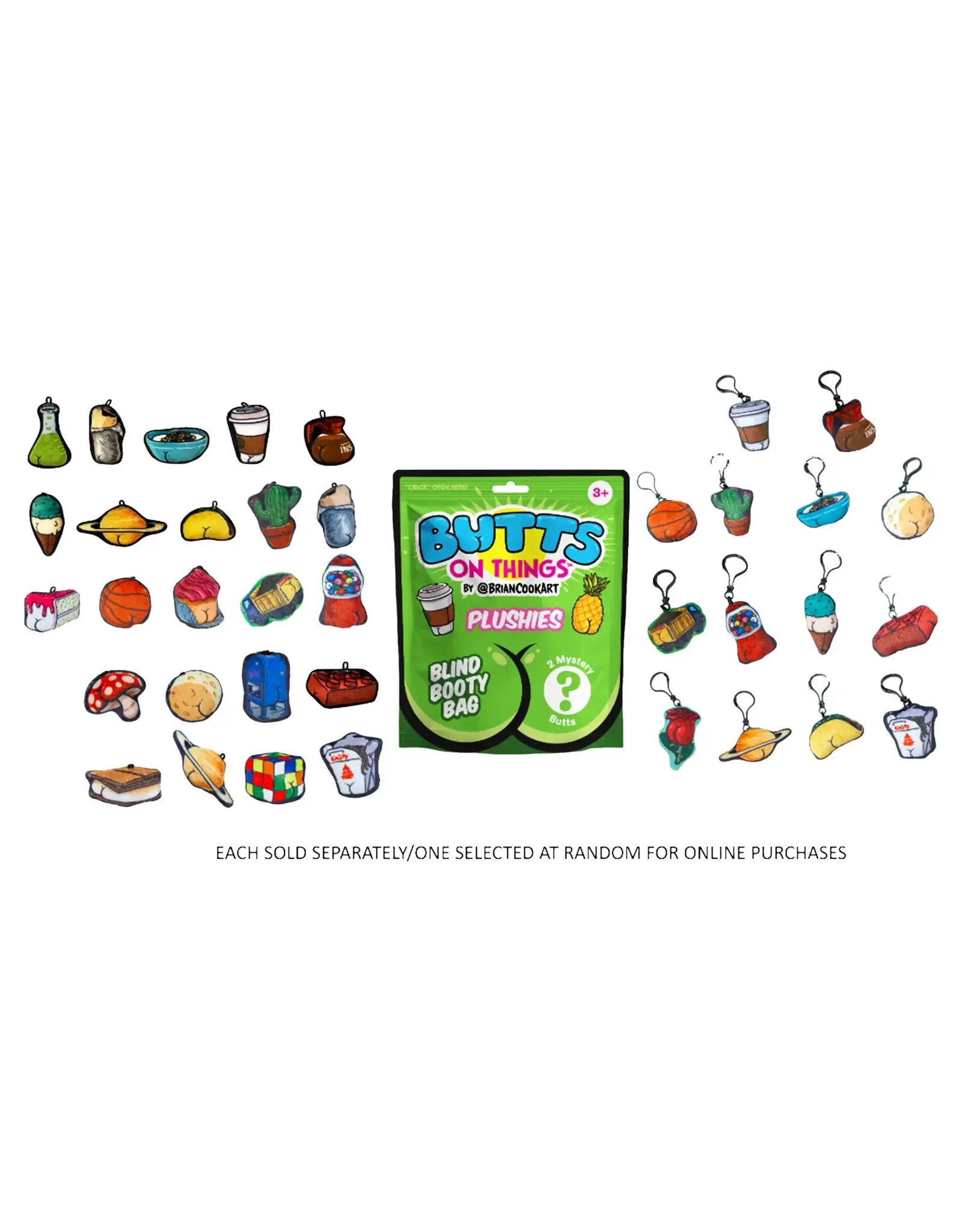 Butts On Things - Mini Plush 2pc Booty Bags