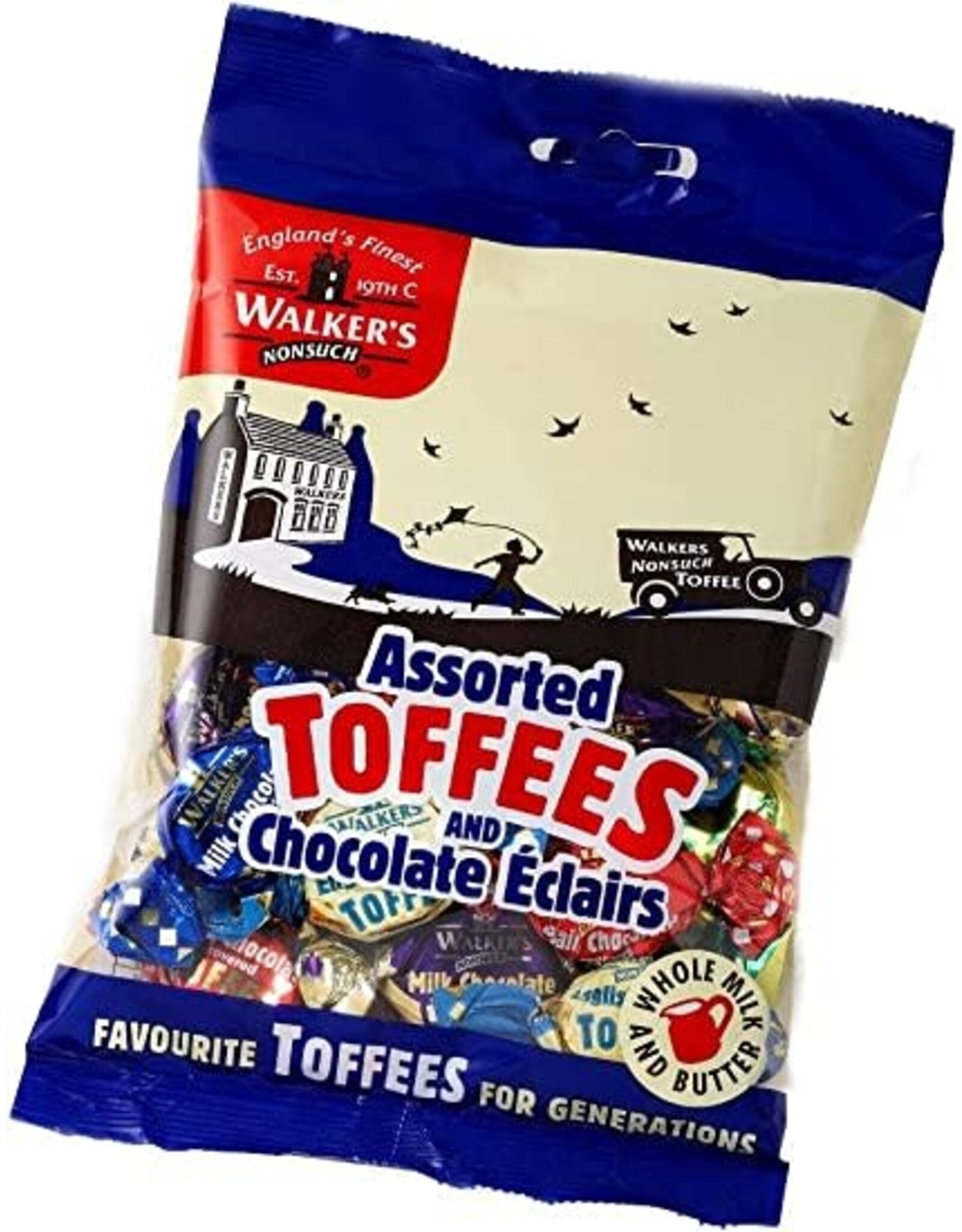 Walkers Walker's Nonsuch Bags Assorted Royal Toffee & Chocolate Eclairs (British)