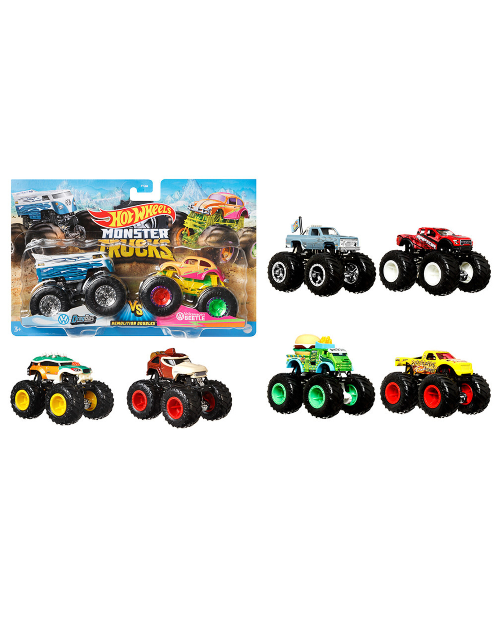 Mattel Hot Wheels Monster Trucks - 1:64 Demolition Doubles Assorted