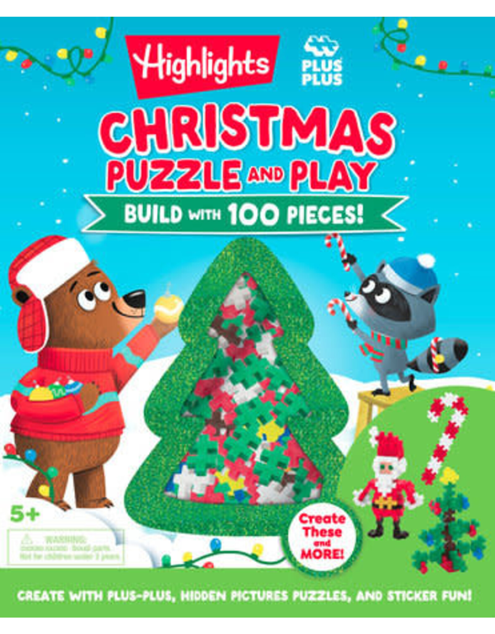 Highlights Highlights Christmas Puzzle and Play: Build with 100 Pieces!