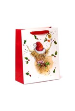 Jan Pashley Christmas Highland Coo Gift Bag Large
