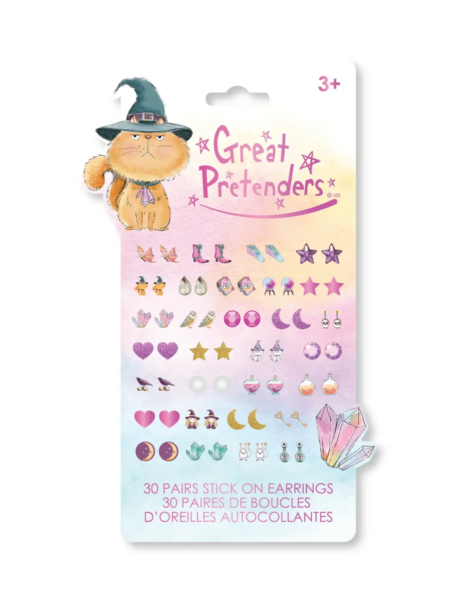 Great Pretenders Grumpy Cat Spelltastic Stick on Earrings