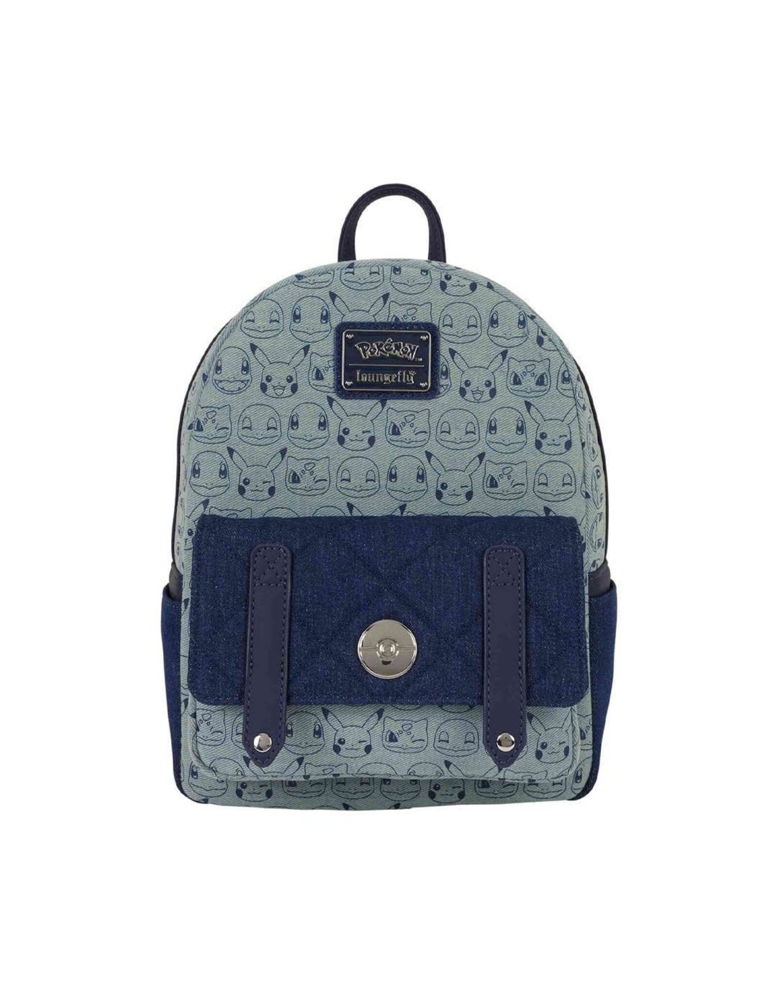 Pokemon Faux Denim All-Over Print Mini Backpack
