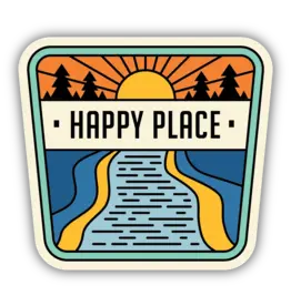 Stickers Northwest Happy Place River Patch Kamloops BC Sticker