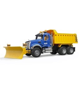 Bruder MACK Granite Dump Truck with Snow Plow Blade