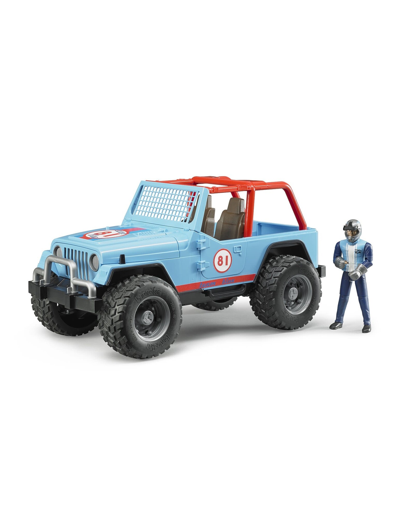Bruder Jeep Cross Country Racer Blue with Driver