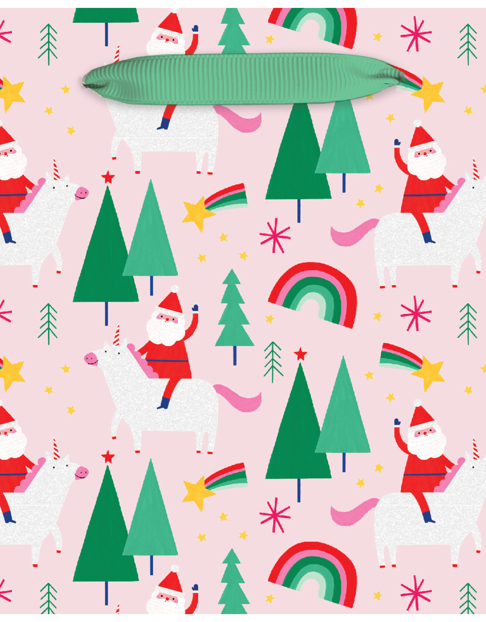 Rainbow Unicorn Santa Mini Gift Bag
