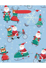 Santa and Snowflakes Small Gift Bag
