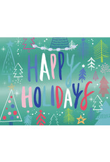 Happy Holiday Trees Medium Gift Bag