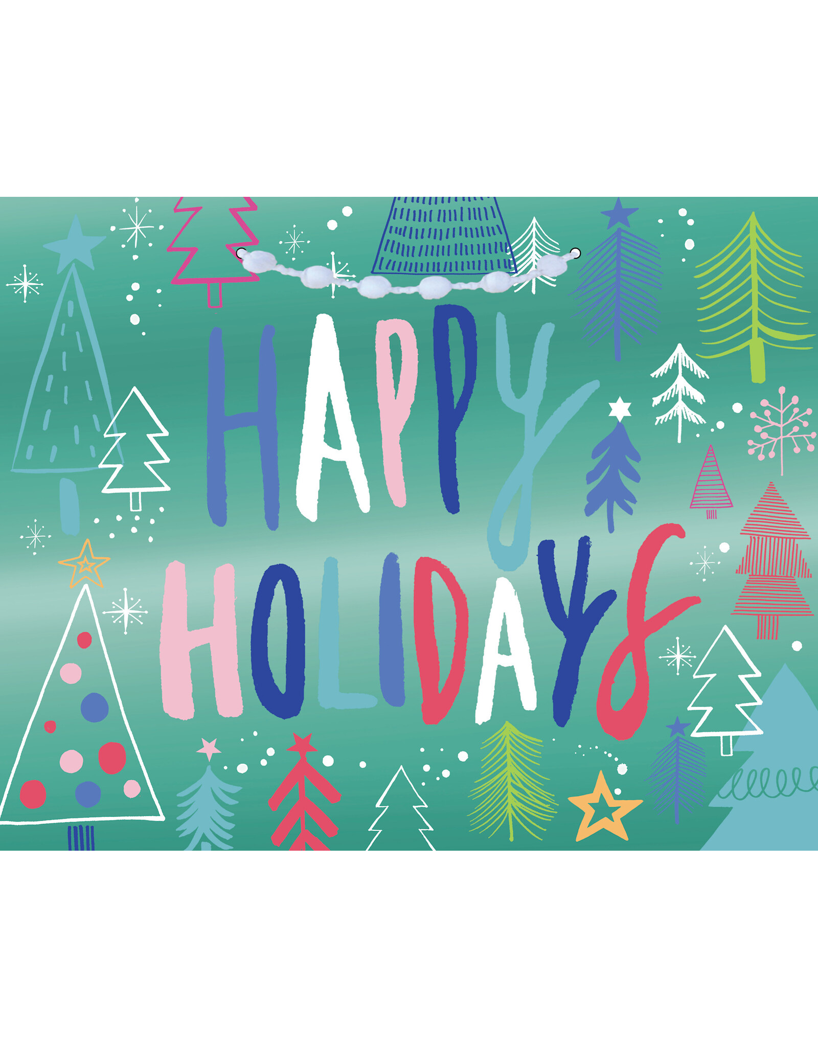 Design Design Happy Holiday Trees Medium Gift Bag