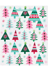 Bohemian Christmas Trees Large Gift Bag