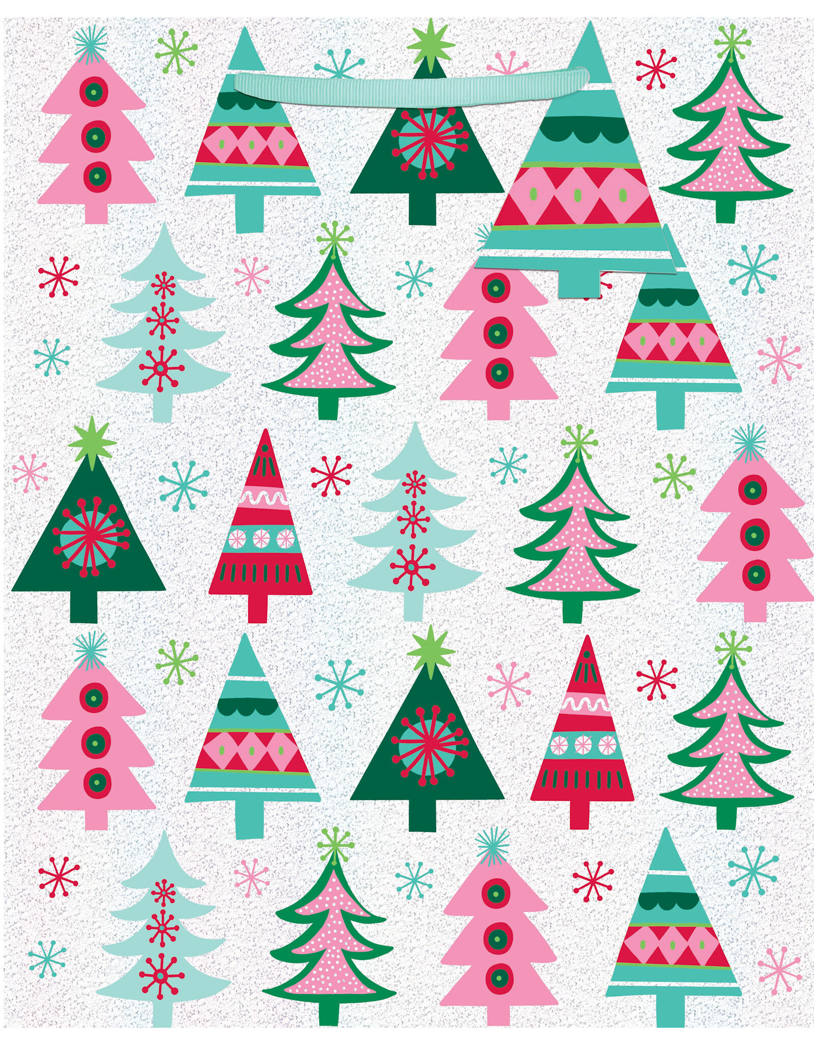 Bohemian Christmas Trees Large Gift Bag