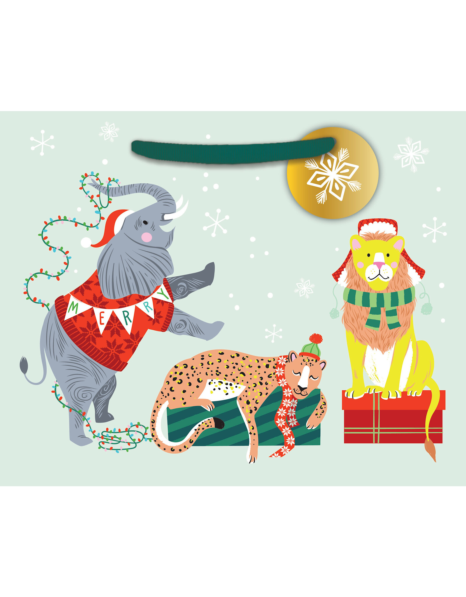 Jungle Holiday Large Gift Bag