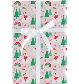 Design Design Rainbow Unicorn Santa Jumbo Wrapping Paper 10ft