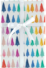 Rainbow Christmas Trees Jumbo Wrapping Paper 10ft