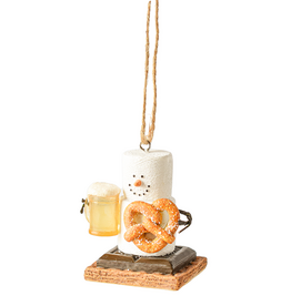 Ganz S'mores Beer & Pretzel Ornament