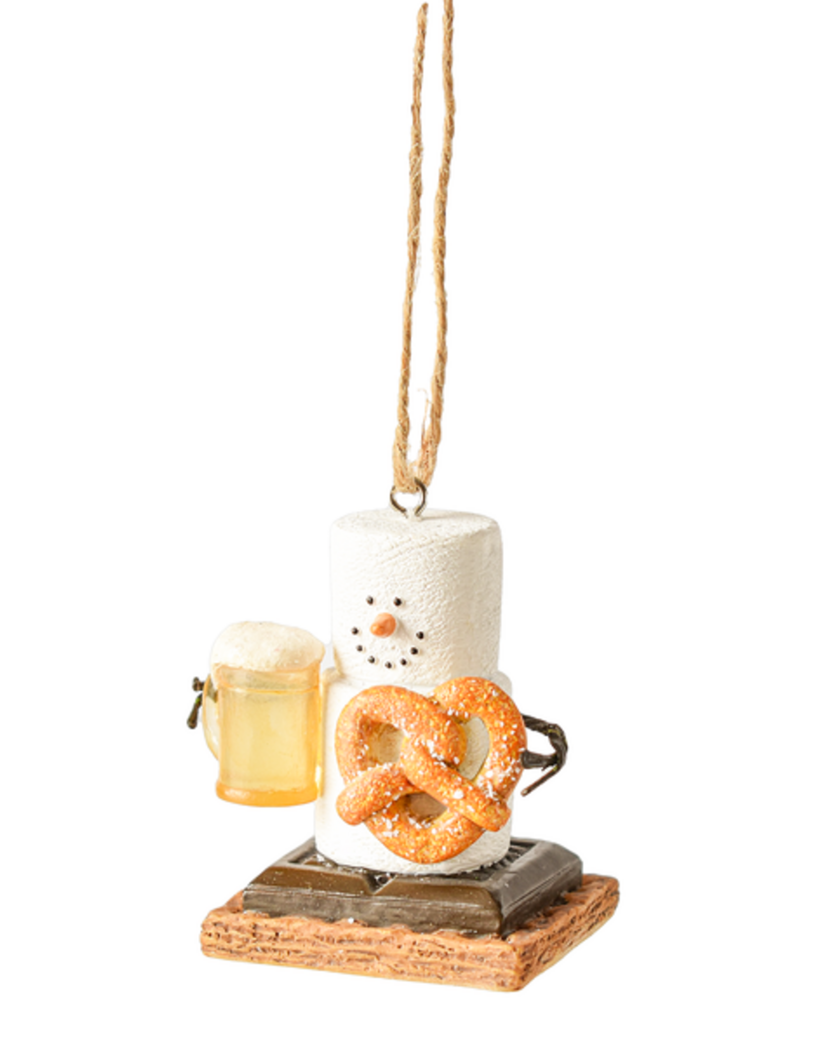 S'mores Beer & Pretzel Ornament