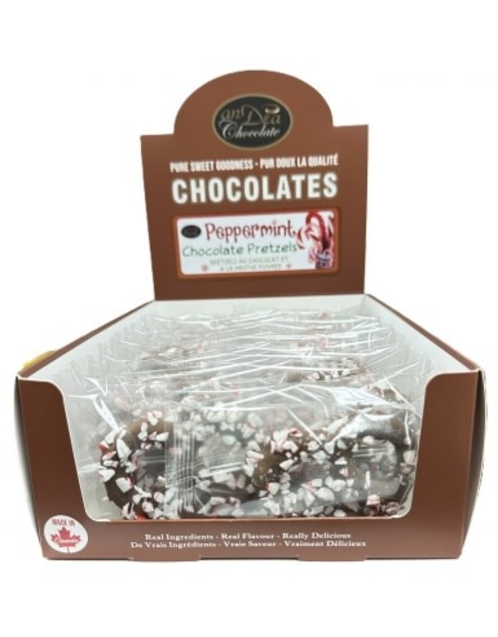 anDea Chocolate Peppermint Chocolate Covered Pretzels