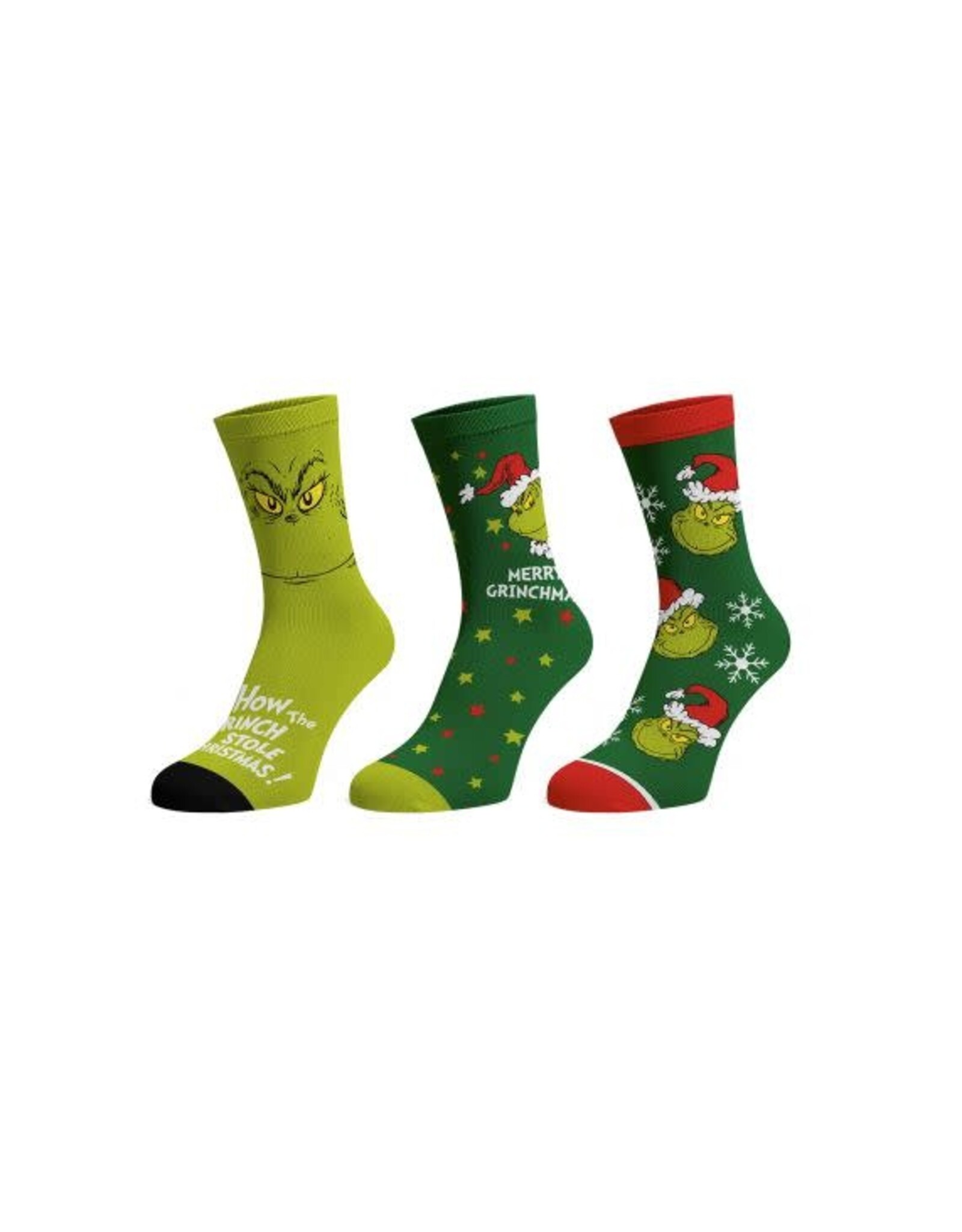 Bioworld The Grinch - 3 Pack Crew Socks