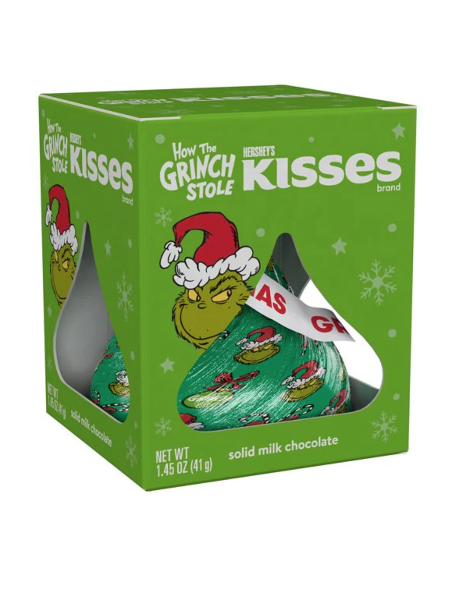 Hershey's Hershey's Solid Milk Chocolate Kiss With Grinch Foil