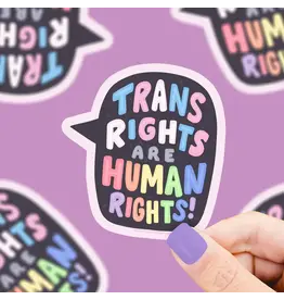 Turtle's Soup Trans Rights are Human Rights Vinyl Sticker