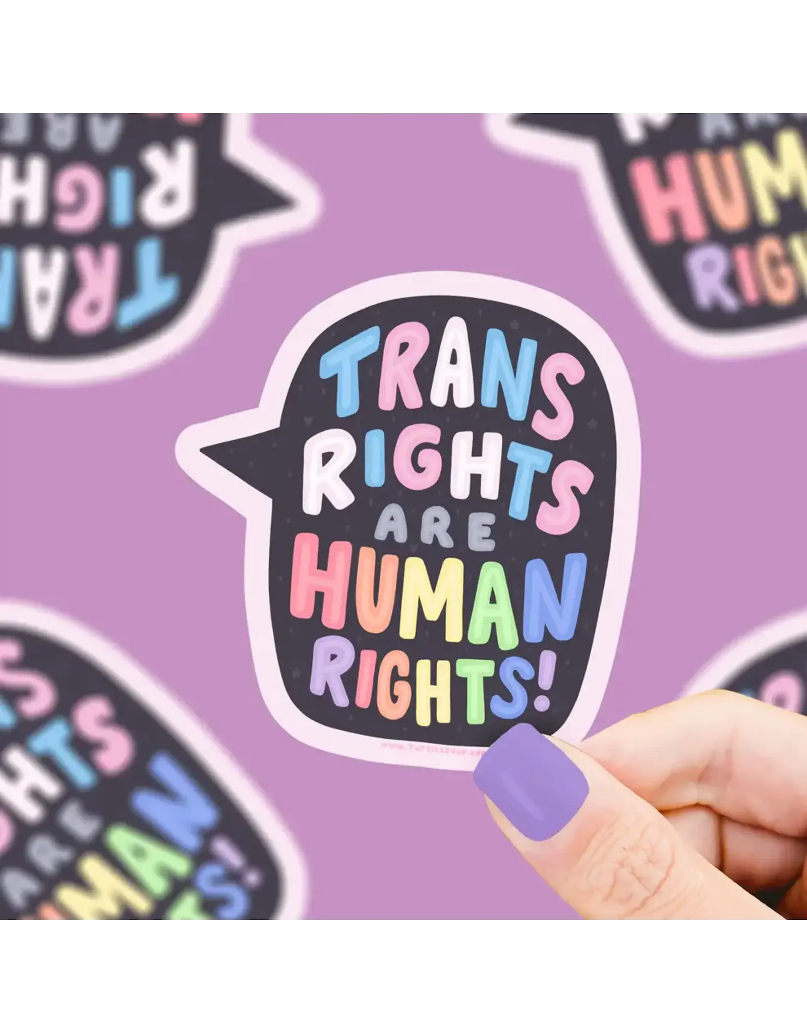 Turtle's Soup Trans Rights are Human Rights Vinyl Sticker