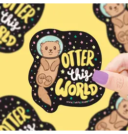 Turtle's Soup Otter This World Galaxy Vinyl Sticker