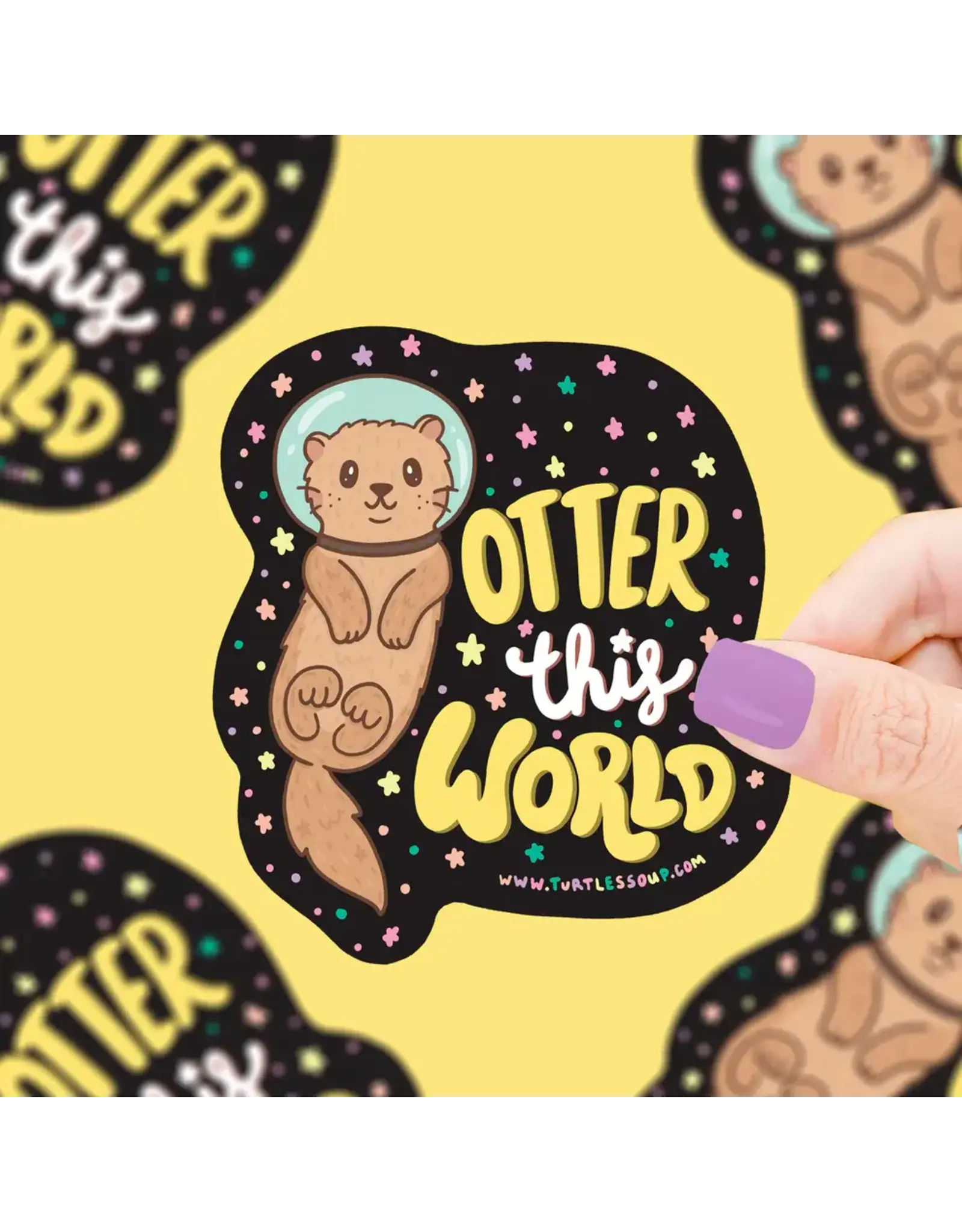 Turtle's Soup Otter This World Galaxy Vinyl Sticker