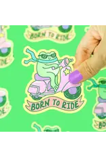 Turtle's Soup Born to Ride Toad Vinyl Sticker